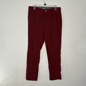 Nike Golf Pants Red Size Men 32/32‎ Classic Fit Straight Leg Dri Fit Zip Button